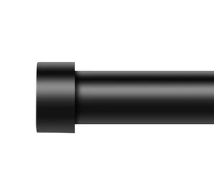 Adjustable Drapery Rods with End Cap, 1'' Diameter, 36'' to 88'', Black - Picture 1 of 1