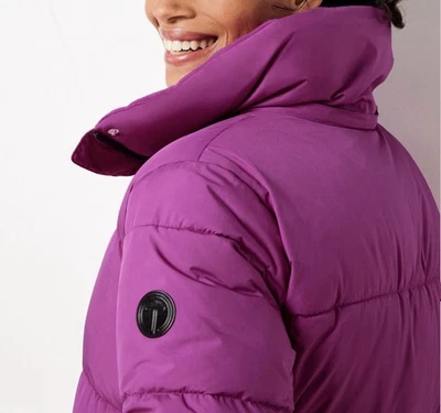 FLEECE-LINED HOODED QUILTED PUFFER COAT: TALBOTS - Image 1 of 4