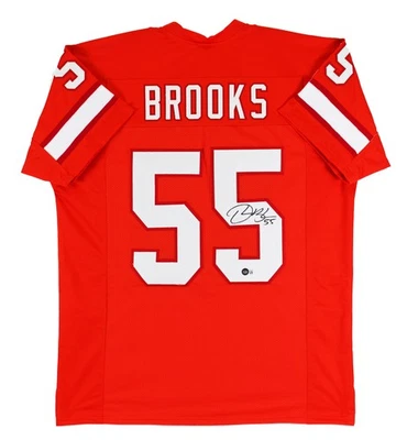 Derrick Brooks Authentic Signed Orange Throwback Pro Style Jersey BAS Witnessed - Image 1 of 4