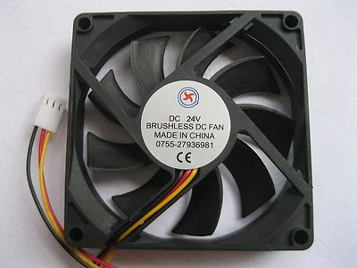 1 pcs Brushless DC Cooling Fan 9 Blade 24V 8015S 80x80x15mm 3wire Sleeve Bearing - Image 1 of 4