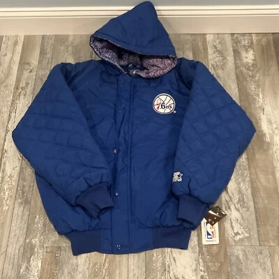 CHAQUETA DE COLECCIÓN STARTER 76ERS TALLA GRANDE PARKA CHARLES BARKLEY NBA RARA DÉCADA DE 1990 RARA Foto 1 de 4