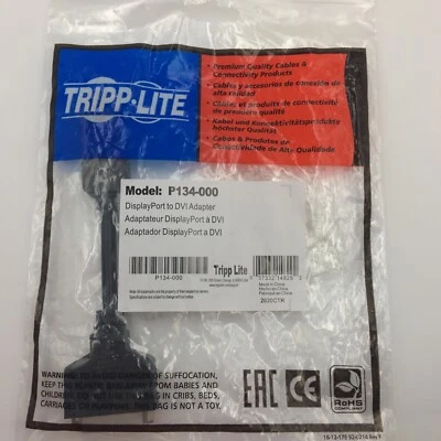 Tripp-Lite DisplayPort to DVI Adapter P134-000 - Image 1 of 4