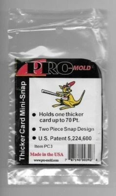 5 PC3 THICKER CARD HOLDER 70 pt MINI SNAP TITE BRAND NEW CRYSTAL CLEAR FREE SHIP - Image 1 of 4