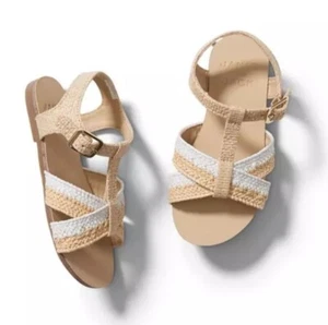 Janie&Jack Colorblocked Straw Sandals - Picture 1 of 6