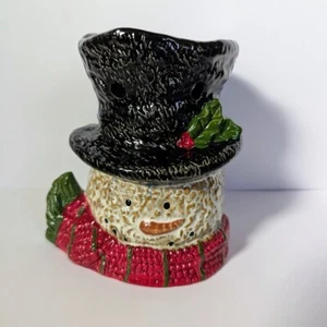 Yankee Candle Snowman Wax Melt Tart Warmer Candle Holder Christmas Decor - Picture 1 of 7