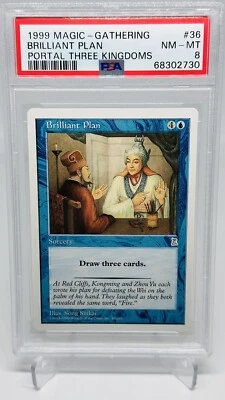 1999 Magic the Gathering MTG Portal Three Kingdoms #36 Brilliant Plan PSA 8 P3K - Image 1 of 2