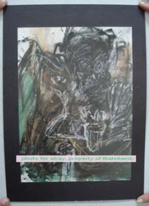 Papel de montaje para serigrafía Martin Disler 1986 tamaño 13 1/2" x 9 3/4" - Imagen 1 de 1