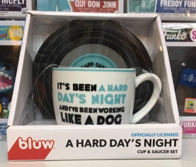 BLUW NEW The Beatles Cup & Saucer A Hard Day's Night (officially licensed) BOXED