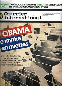 COURRIER INTERNATIONAL n°1252 30/10/2014 Obama le mythe en miettes/ Cricket Inde - Imagen 1 de 1