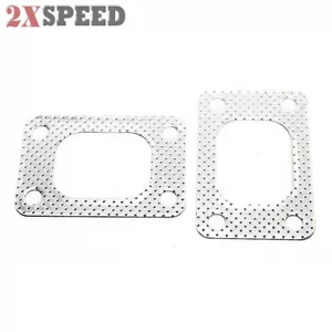 2Pcs/Set For Turbo T25 T28 GT25 GT28R GT2876R Turbo Inlet Exhaust 4Bolt Gasket - Picture 1 of 4