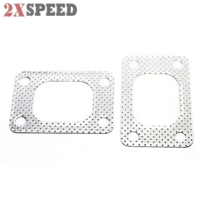 2Pcs/Set For Turbo T25 T28 GT25 GT28R GT2876R Turbo Inlet Exhaust 4Bolt Gasket - Image 1 of 4