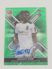 Kouadio Kone 2021-22 Topps Finest Bundesliga Green Wave Refractor RC Auto #/30