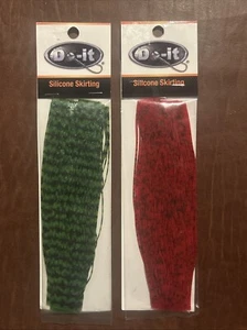 Lot of 2 Do-It Silicone Skirting (1) Red (1) Green Skirt For Jigs & Spinners New - Picture 1 of 4