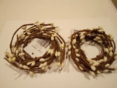 Anillo de vela o servilleta 2 ct. 1,5 pulgadas Pip Berry Crema Granja Primitivo Foto 1 de 3