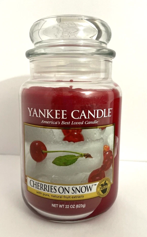 Yankee Candle Cherries on Snow Large Jar 22 Oz