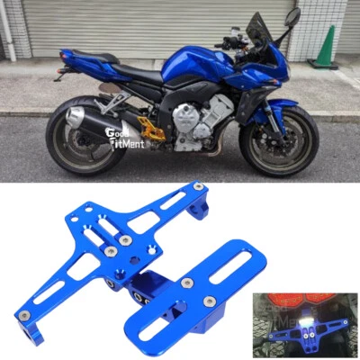Para Yamaha FZ1 FZ6 FZ8 FZ07 Azul Guardabarros Eliminador LED Placa Luz Trasera Foto 1 de 4