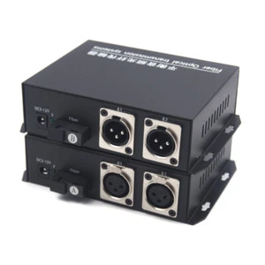 XLR Audio to Fiber Extender- Balanced Audio over Fiber 20Km for Studio Theaters - Afbeelding 1 van 27