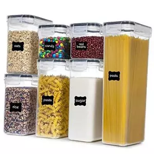 Airtight Food Storage Containers With Lids, 7 PCS BPA Free Kitchen Storage - Picture 1 of 8