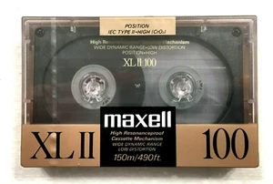 MAXELL XLII 100 casete de audio vintage cinta en blanco sellada Hecho en Japón Tipo II - Imagen 1 de 2