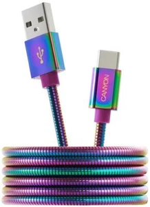 LEAD, USB2.0 A MALE-TYPE C, 1.2M RAINBOW - CANYON - Picture 1 of 2