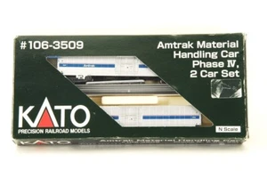 KATO N escala 106-3509 Amtrak manejo de materiales coche fase IV, juego de 2 coches #1507 #1524 - Imagen 1 de 12