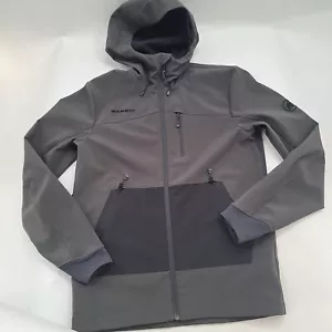 Mammut Dry Tech Premium Black Hooded Waterproof Rain Jacket Mens Size Small - Picture 1 of 18