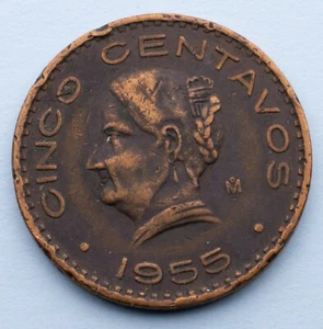 1955 Mo Mexico 5 Centavos KM# 424 - Picture 1 of 2