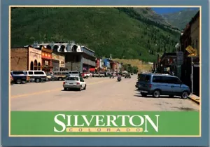 Silverton Colorado Town Street View Shops Narrow Gauge Railroad c1990 Postcard - Picture 1 of 2