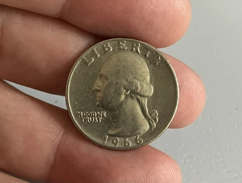1966 Liberty Quarter Error Coin No Mint Mark/DDO-TRUST & More/ Fading on Reverse Cover