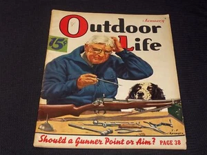 1939 JANUARY OUTDOOR LIFE MAGAZINE - FISHING HUNTING CAMPING COVER - E 5692 - Picture 1 of 2