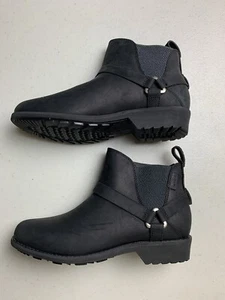 Teva Ellery Black Pull On Ankle Waterproof Boot 1108069 Women 6.5 Preowned EUC - Picture 1 of 10