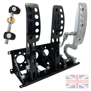 UNIVERSAL HYDRAULIC FLOOR MOUNTED PEDAL BOX WITH HYDRAULIC CLUTCH + BALANCE BAR - Picture 1 of 4