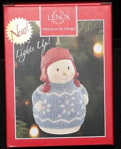 Maglione pupazzo di neve Lenox decorazione natalizia illuminato decorazione natalizia - Foto 1 di 1