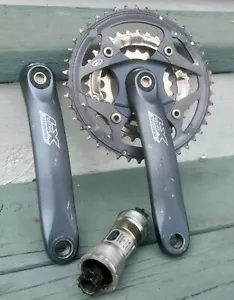 Shimano Deore LX Crankset FC-M571 Hollowtech Bottom Bracket Mountain Bike 170 - Picture 1 of 8