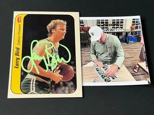 Pegatina Fleer Larry Bird Boston Celtics 1986 firmada automáticamente - Imagen 1 de 1