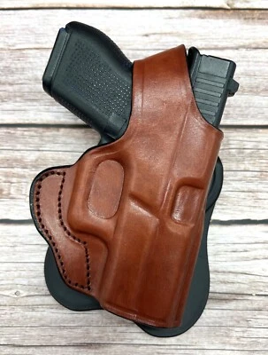 Funda de paleta giratoria para rotura de pulgar de cuero para mano derecha GLOCK 42 Foto 1 de 4