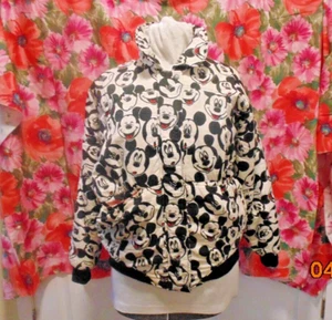 VTG. MICKEY by Mighty Mac Girls Wear AOP FACES OF MICKEY PUFFER Jacket SIZE 14 - Picture 1 of 10