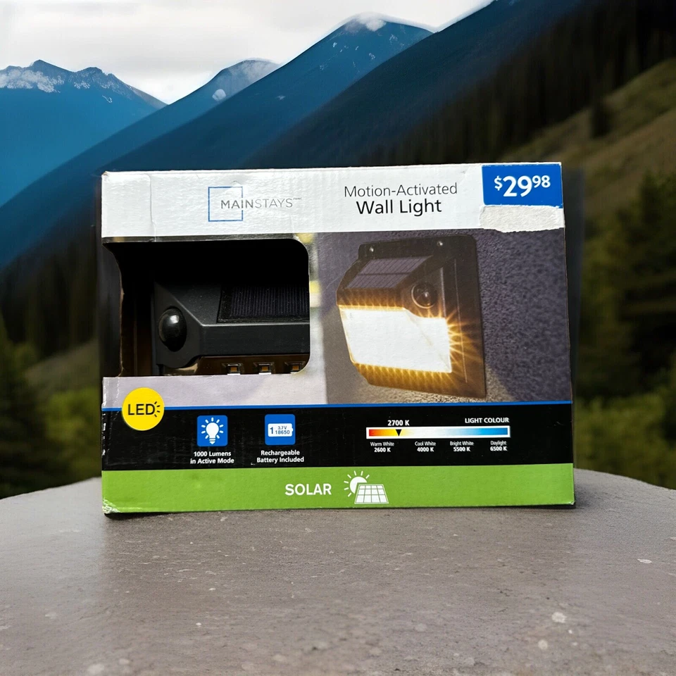 Luminária de parede Mainstays SOLAR ativada por movimento  - Imagem 1 de 1