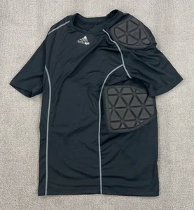 Adidas Padded Football Shirt Mens Large Black Compression Techfit Aeroready - Picture 1 of 9
