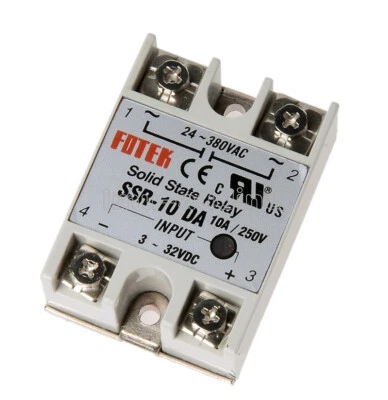 24V-380V 10A 250V SSR-10 DA Solid State Relay Module 3-32V DC To AC - Bild 1 von 4