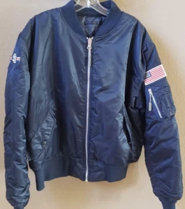 San Diego Padres Bomber Reversible Jacket Men's Size L Blue - Picture 1 of 20