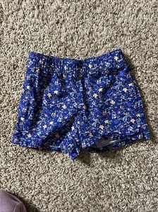 Columbia Girls Hiking Outdoor Shorts, Size 8, Purple Pink Floral Cotton - Picture 1 of 7
