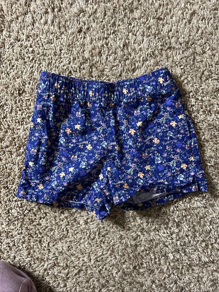 Pantalones Cortos Columbia Niñas Senderismo Aire Libre, Talla 8, Algodón Floral Rosa Púrpura Foto 1 de 4