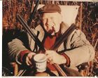 Large Photo Happy Smiling Hunter Sits With Guns Mug Cap Pipe~8 x 10 in~1977