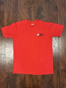 Vintage Hanes Beefy-T T-Shirt 98 Rock FM Honolulu rot Made in USA Erwachsene M Medium - Bild 1 von 24
