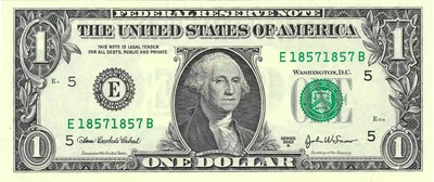 2003-A $1 Small Size Federal Reserve Note, Repeating Serial #, Uncirculated - Image 1 of 2