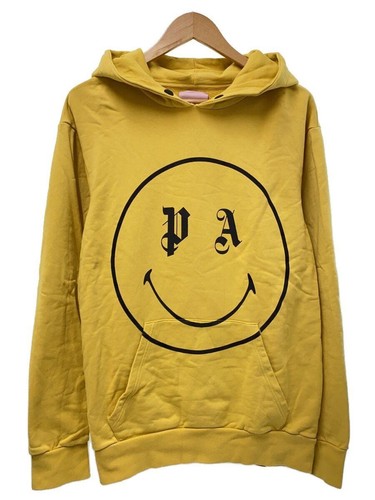 Felpa con cappuccio Palm Angels SMILY HAPPY COLLECTION S COTONE STAMPA GIALLA SMILE usata