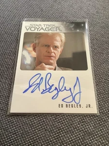 THE QUOTABLE STAR TREK AUTOGRAPH CARD ED BEGLEY JR 2012 RITTENHOUSE - Picture 1 of 2