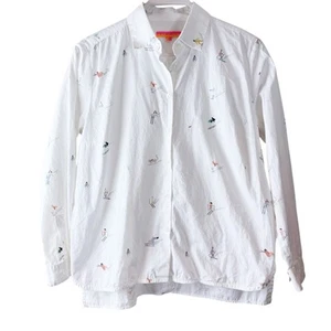 VILAGALLO White Button Down Winter Skiing sz 42 - Picture 1 of 7