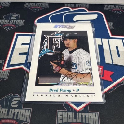 Brad Penny 2001 Donruss Studio 'Assinaturas Privadas' 5x7 JUMBO NO CARTÃO AUTO - Imagem 1 de 2